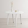 Nouvelle table de salle à manger ronde moderne avec plateau en plastique recyclé par Tiptoe