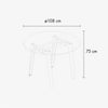 Nouvelle table de salle à manger ronde moderne avec plateau en plastique recyclé par Tiptoe