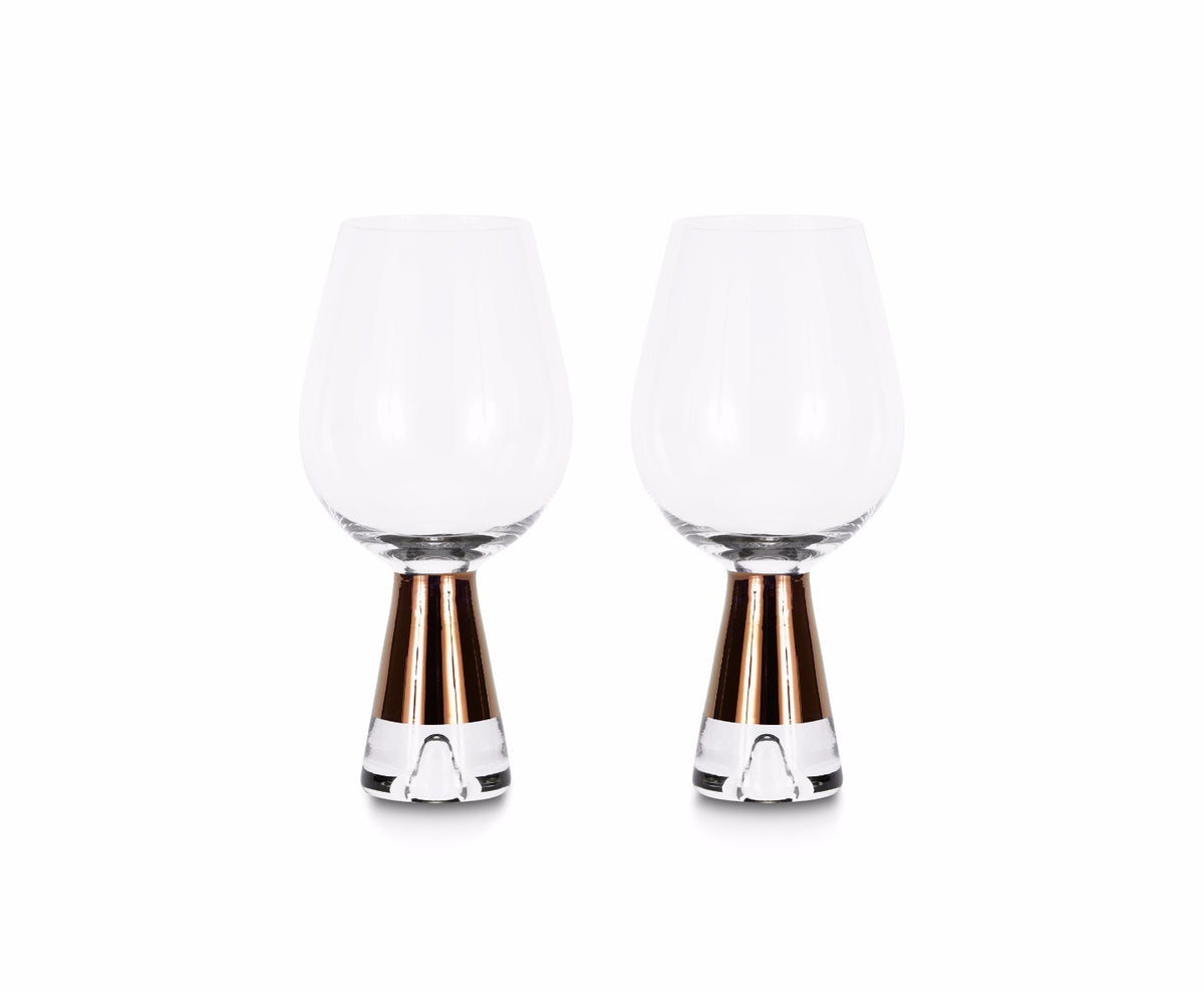 Tank Wine Glasses Copper Set of Two by Tom Dixon