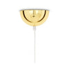 Gold mirror ball pendant light by Tom Dixon, 25cm diameter, modern lighting fixture with reflective surface and stylish design.