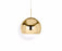 Gold mirror ball pendant light by Tom Dixon, 25cm diameter, stylish modern lighting fixture with reflective surface.