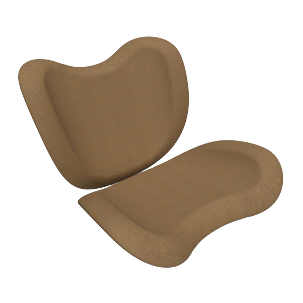 UMAGE Horizons upholstery seating in Sugar Brown, a stylish and comfortable conversation piece with modern design.