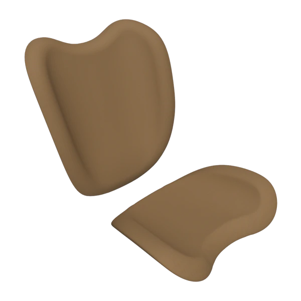 UMAGE Horizons upholstery seating in low sugar brown, showcasing a stylish and modern conversation piece with plush cushions.