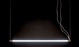 Viso Thin LED horizontal suspension light in silver, 695mm, modern lighting fixture made in Canada.