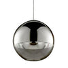Silver Bolio Suspension light by Viso, a modern Canadian-made lighting fixture with sleek design and metal finish.