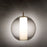 Small white Viso Ilu Suspension lighting fixture with clear glass, made in Canada, ideal for modern interior decor.