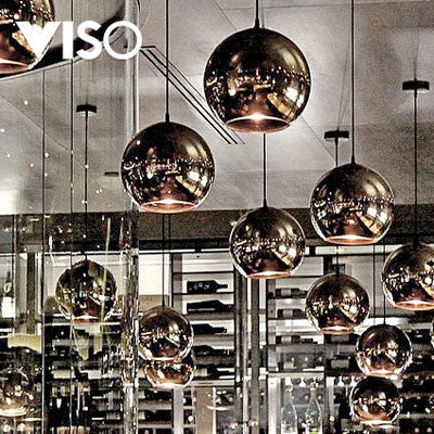 Silver Fort Knox Suspension lighting fixture by Viso, small-sized, made in Canada, featuring modern design and sleek metal finish.
