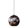 Small silver Fort Knox Suspension lighting fixture by VISO, made in Canada, with sleek modern design and hanging cord.