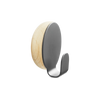 Black Haak Hook by Woud Denmark, minimalist wall-mounted accessory with a sleek, modern design for hanging items.