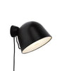 Black Kuppi Wall Light by Woud Denmark, modern lighting fixture with a sleek design for contemporary interiors.