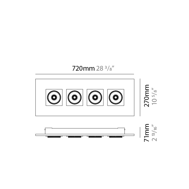Marc Square 4 Ceiling Light by ZANEEN design